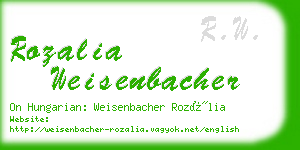 rozalia weisenbacher business card